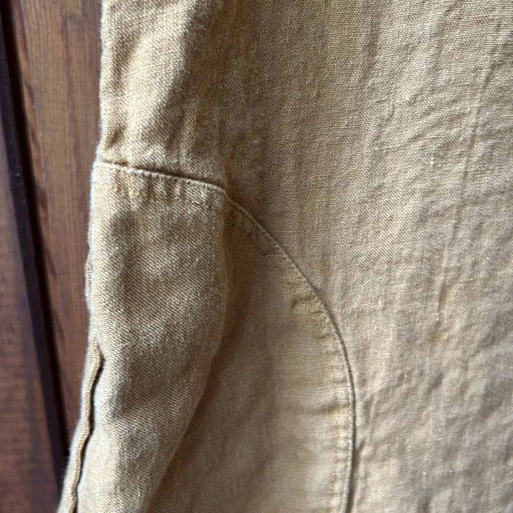 Ethically sourced women owned small business European linen rust dress Large - Picture 3 of 10